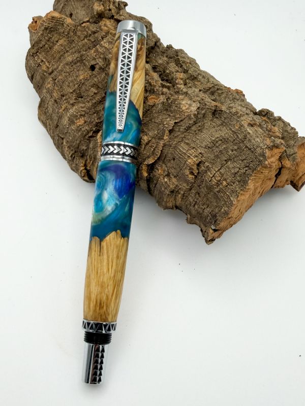 Kenilworth II — Maple Burl & Ocean Resin | Tapa Traveller Edition
