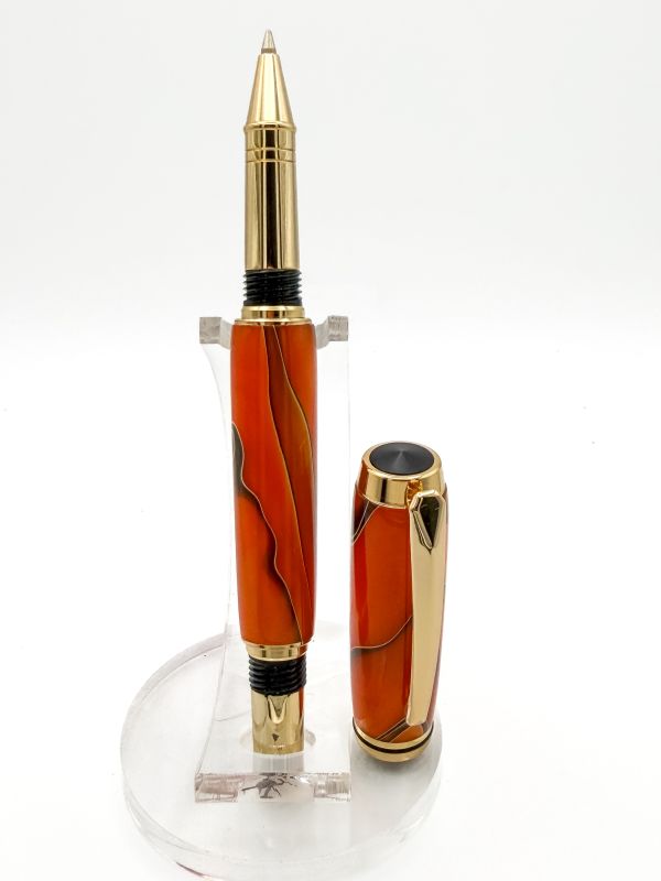 Orange Swirl Kirinite — Kenilworth II Rollerball