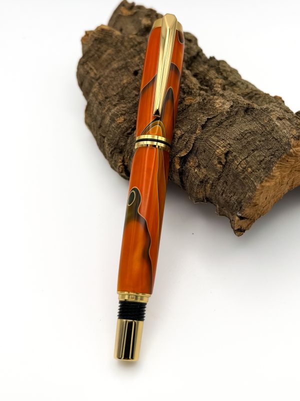 Orange Swirl Kirinite — Kenilworth II Rollerball