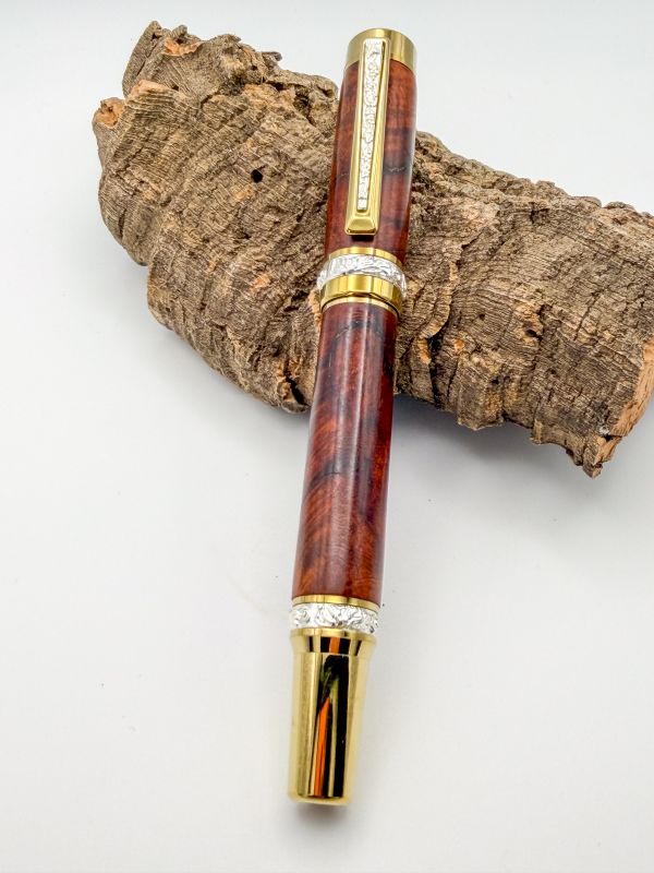 Chechen Burl & Sterling Silver Plate