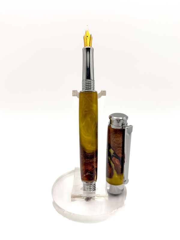 Scottish Elm Burl & Golden Resin