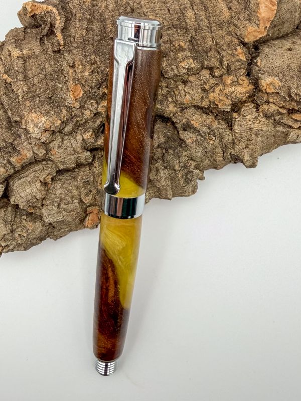 Scottish Elm Burl & Golden Resin