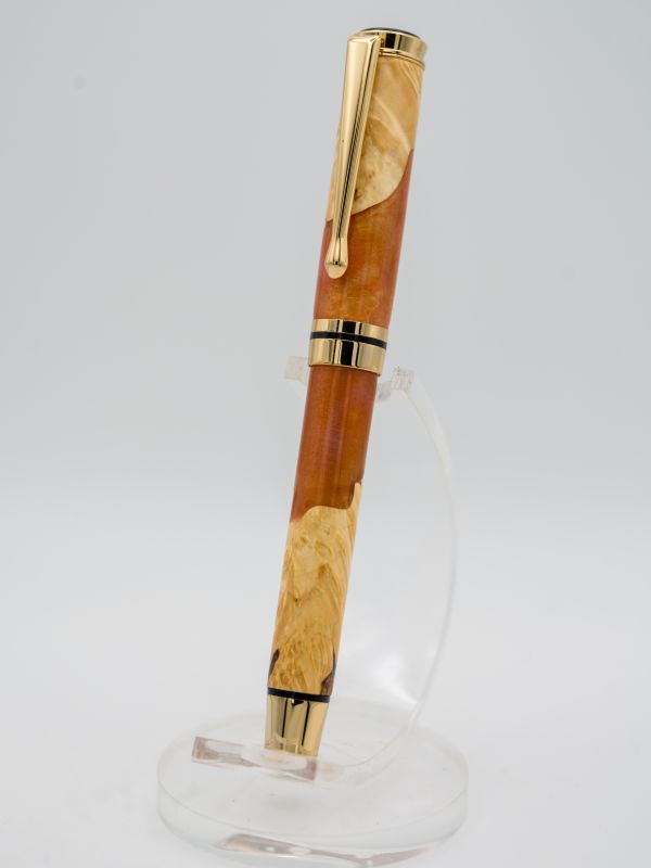 Stabilised Maple Burl with Resin Inlay