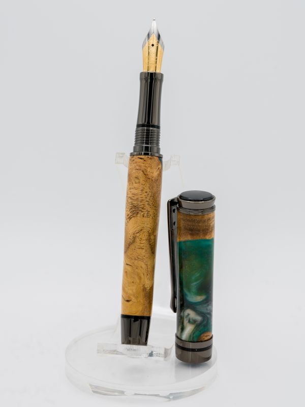 Elm Burl with Resin Inlay