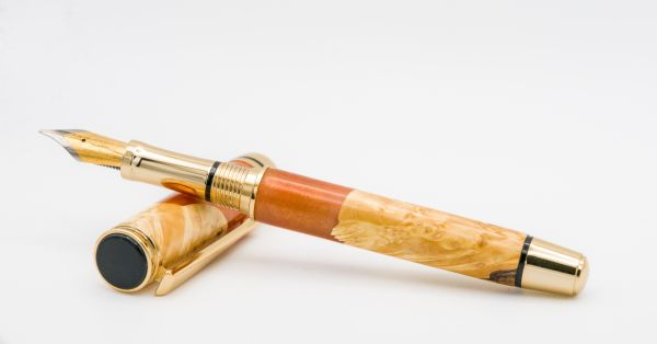 Stabilised Maple Burl with Resin Inlay