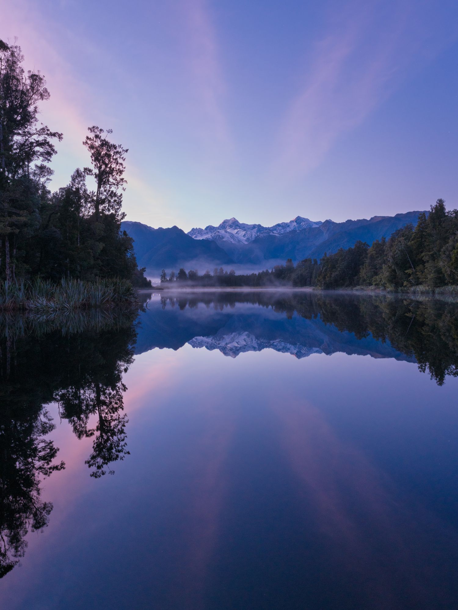 Lake Matheson Reflection Lake Sunrise 2