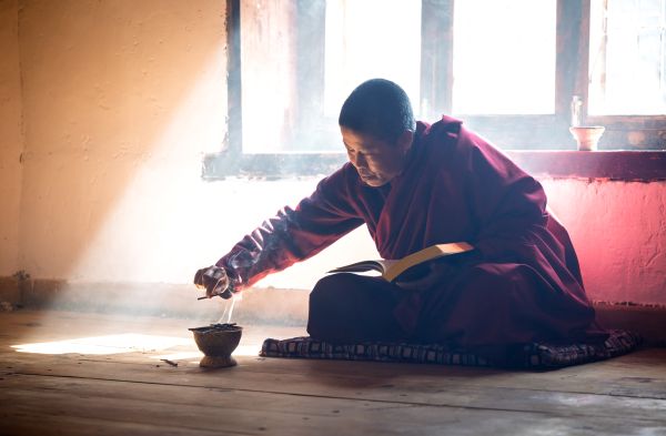 Female Monk Reading 2