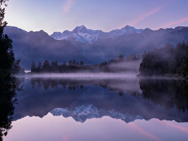 Lake Matheson Reflection Lake Sunrise 1